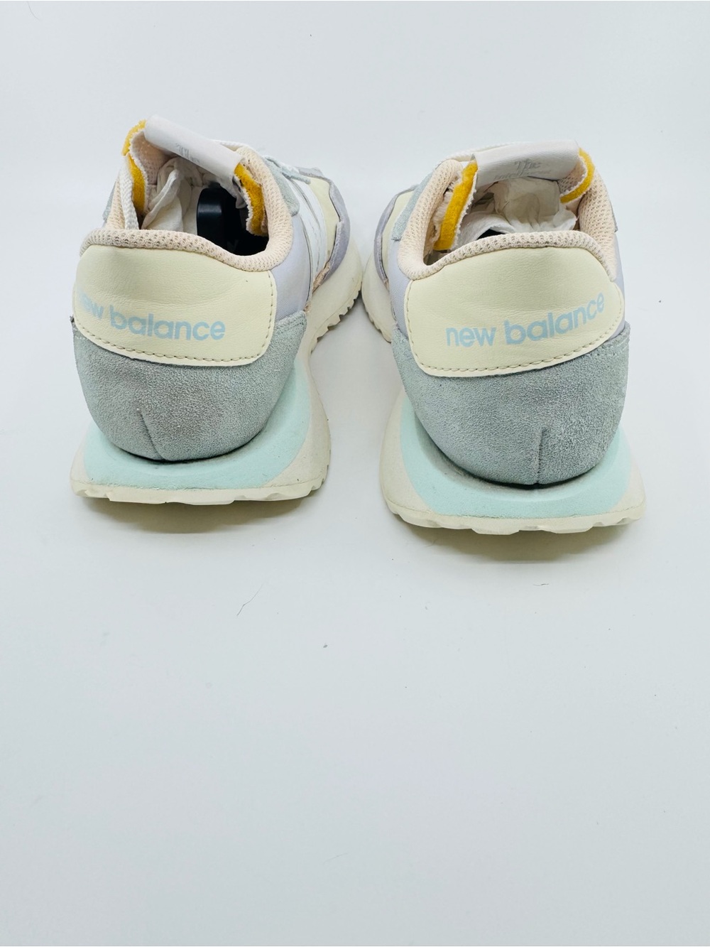 New Balance 237 Womens Pastel Grey Yellow Peach Sneakers WS237PC Size 8 - Picture 3 of 9
